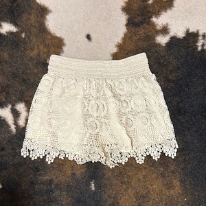 Stella Luce Cream Lace Shorts